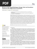 Review of The Liquid Hydrogen Storage Tank and Insulation System For The High-Power Locomotive