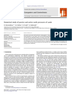 Numerical Study of Passive and Active Earth Pressures of Sands