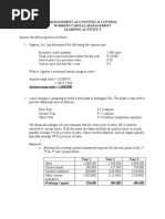 PERMALINO - Learning Activity 19. Working Capital Management