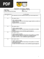 Summative Assessment - Criterion A - Biology 2021