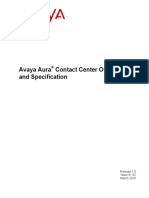 Avaya Aura Contact Center Overview and Specification