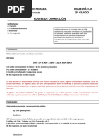 3° Matematica - Clave de Correccion 2022