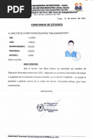 Certificado de Estudios