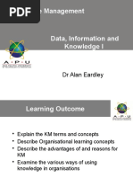 L01 Data, Information and Knowledge I