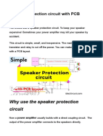 Speaker Protection Circuit With PCB