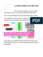 VU Meter Circuit Stereo Mono 20 LED With PCB