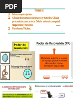 Temas - Microscopio Óptico. Célula 1° Parte