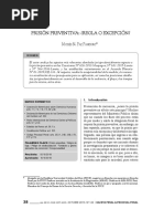 Paz Panduro Moises - Prision Preventiva Regla o Excepcion