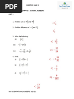 6 Answer Key To Question Bank 4 - Rational Numbers