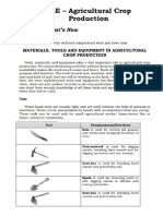 Materials Tools and Equipment in Agricultural