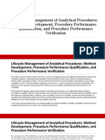 USP-Lifecycle Management of Analytical Procedures