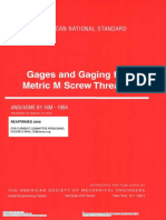 ASME B 1.16 1984 R 2006 Gages and Gaging For Metric M Screw Threads