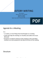 EXPOSITORY WRITING Section B Sample Agendas Minutes Notices Reports1