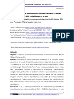 Comparación Entre Las Mediciones Biométricas Del IOL Master 500 y El Pentacam AXL en La Biometría Ocular