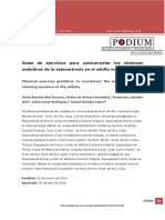 Guías de Ejercicios para Contrarrestar Los Síntomas Matutinos de La Osteoartrosis en El Adulto Mayor