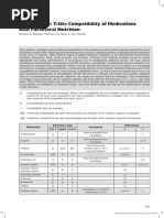 (9781585285396 - Pediatric Injectable Drugs) Appendix D - Y-Site Compatibility of Medications With Parenteral Nutrition