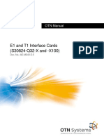 E1 and T1 Interface Cards (S30824-Q32-X and - X100) : OTN Manual