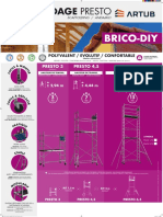 Echafaudage en Aluminium Illico H X L X P M Artub 992215 Assemblysheet