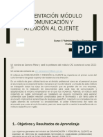 Presentación Módulo Comunicación y Atención Al Clientes