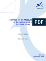 Methods For The Measurement of The Performance of Studio Monitors