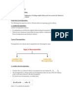 Lossy and Losseless Decomposition