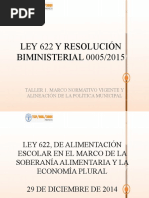 Ley 622 Del ACE Bolivia