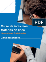 Carta Descriptiva - Curso de Inducciòn Online Lic. Tradicionales