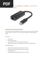 Lenovo Ethernet Adapter To Connect Laptop To LAN