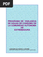 Programa de Vigilancia Sanitaria Del Agua de Consumo Humano de La CA de Extremadura