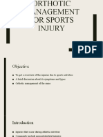 Orthosis For Sports Injury