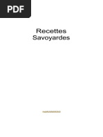 Recettes Savoyardes