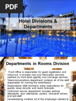 Hotel Division and Departments