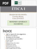 ÉTICA I. Resumen General y Exámenes. 2014-15