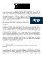 La Escuelas Filosóficas. Idealismo Vs Positivismo.