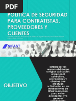 Politica de Seguridad para Proveedores y Clientes