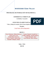 Guion para El Examen Parcial de Cátedra Vallejo - Sesión 4