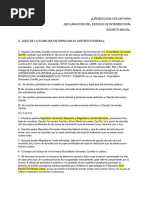 Jurisdiccion Voluntaria Declaración Del Estado de Interdiccion