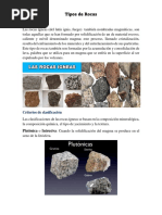 Tipos de Rocas