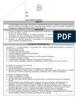 Plano de Disciplina de Saúde Mental 2022-2