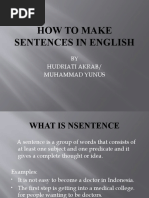 How To Make Sentences