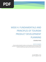 Week 4 - Fundamentals and Principles of Tourism Product Development Planning