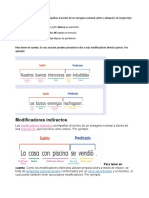 Ejemplos de Modificadores Directos e Indirectos