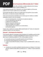 Guía #5. Aplicaciones de Las Ecuaciones Diferenciales de Primer Orden