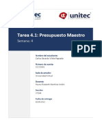 TAREA 4.1 Presupuesto Maestro