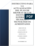 Instructivo Reformulacion Planes de Mejoras