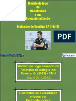 Modelo de Jogo de MARCO SILVA e Sua Operacionalização. Treinador Do Sporting CP (14 - 15)