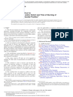 Rate of Burning And/or Extent and Time of Burning of Plastics in A Horizontal Position