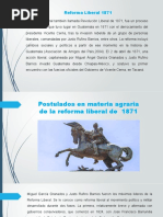 Postulados en Materia Agraria de La Reforma Liberal de 1871