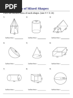 Surface Area Worksheet