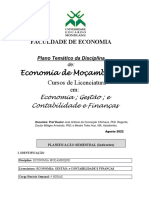 Ecom00 - Plano Temático Da Disciplina de Economia de Moçambique